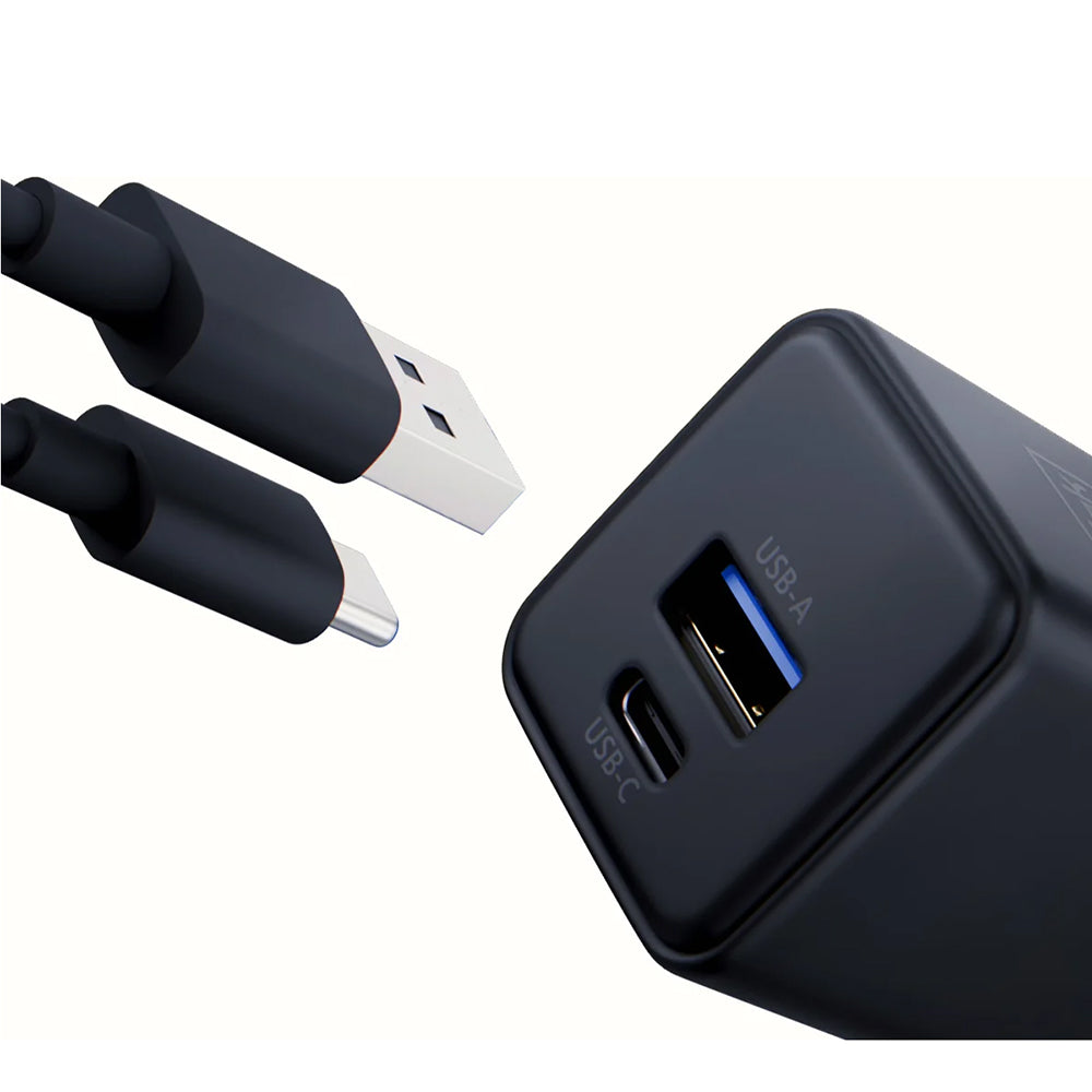 Polnilnik omrežja 3MK Hyper, 20W, 3A, 1 x USB-A - 1 x USB-C, črn