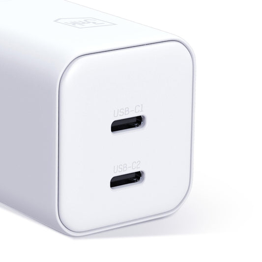 Omrežni polnilec 3MK Hyper, 45W, 2 x USB-C, bel