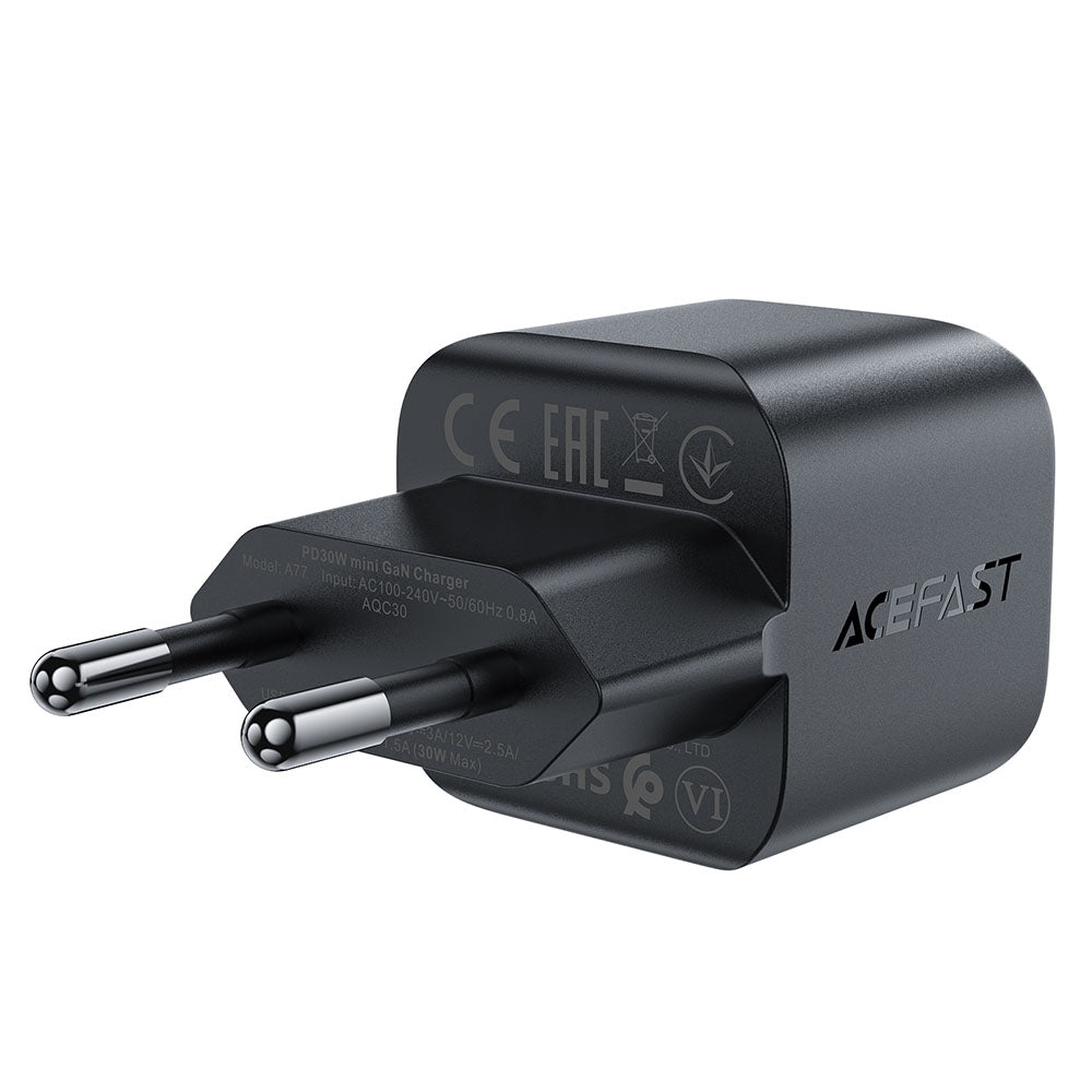 Polnilnik Acefast A77, 30W, 3A, 1 x USB-C, črn