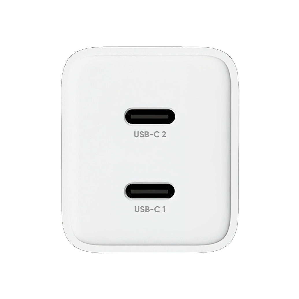 Polnilnik omrežja Allity. ATC-01-45WCC Fast, 45W, 3A, 2 x USB-C, Bel