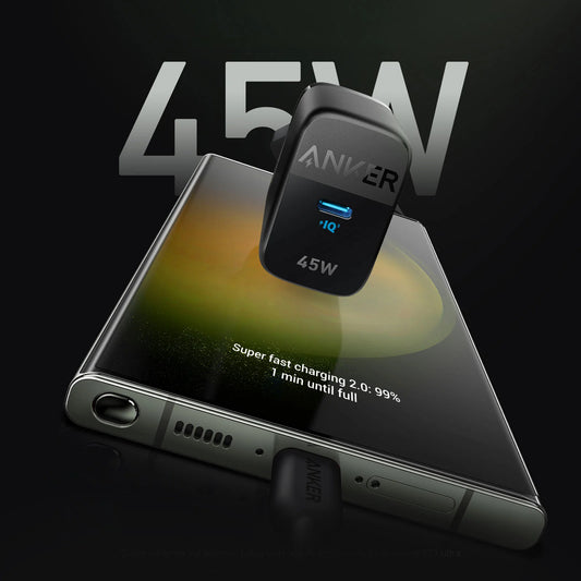 Anker 313 omrežni polnilnik, 45 W, 3A, 1 x USB-C, črn A2643G11
