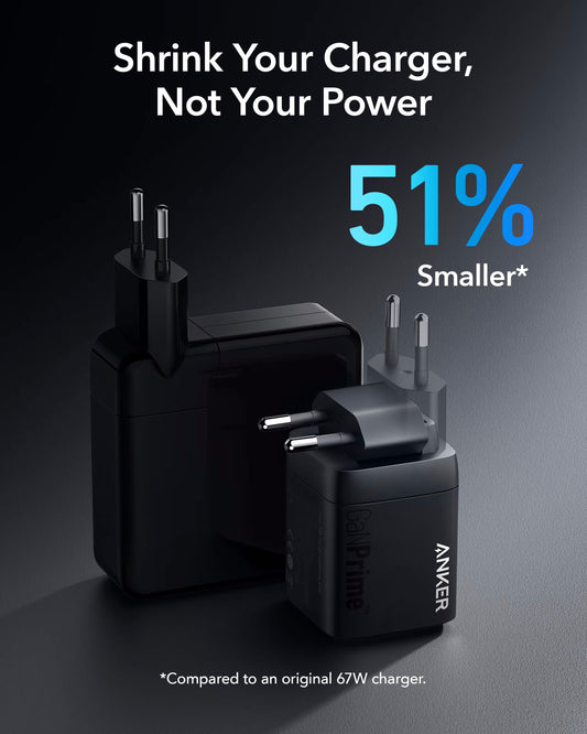 Anker Prime Network Charger, 67 W, 5 A, 1 x USB-A - 2 x USB-C, črn A2669313