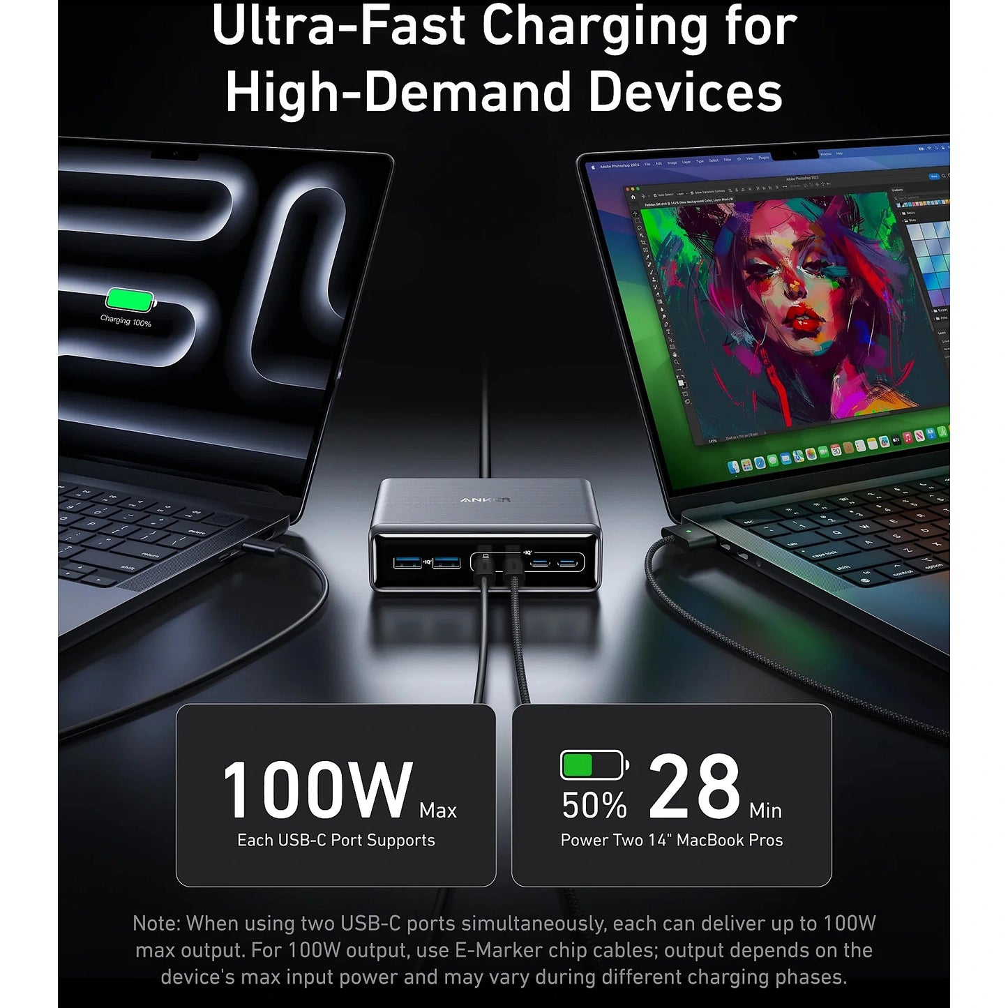 Polnilec Anker Prime Station, 200 W, 3A, 2 x USB-A - 4 x USB-C, črn A2683341