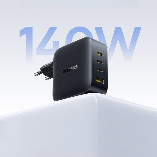 Polnilnik Baseus EnerFill FH11, 140W, 5A, 1 x USB-A - 3 x USB-C, črn E0121J00