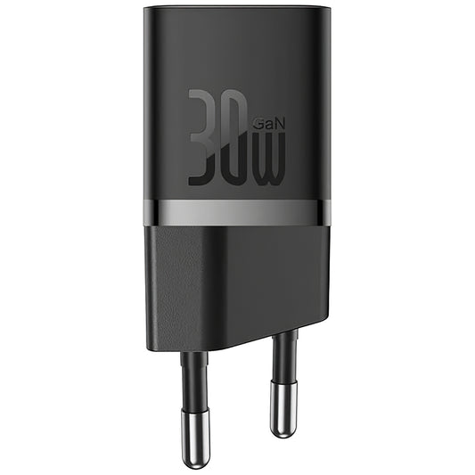 Omrežni polnilnik Baseus GaN GaN Mini 1C, 30 W, 3A, 1 x USB-C, črn CCGN070401