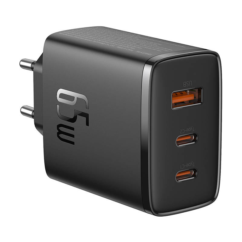 Polnilnik Baseus Cube Pro, 65W, 3.25A, 1 x USB-A - 2 x USB-C, črn P10152301113-00