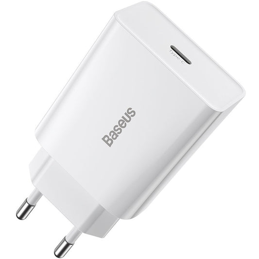 Omrežni polnilec Baseus Speed Mini, 20W, 3A, 1 x USB-C, Bel CCFS-SN02