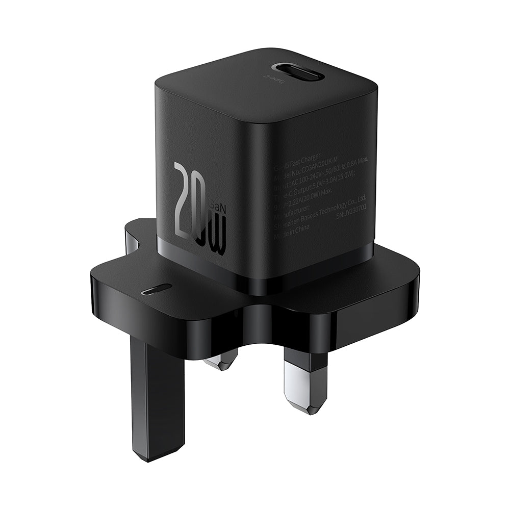 Polnilnik Baseus UK, 20W, 3A, 1 x USB-C, črn P10110907113-00