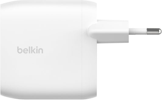 Polnilnik za omrežje Belkin BoostCharge Pro Dual, 60W, 3A, 2 x USB-C, bel WCB010vfWH