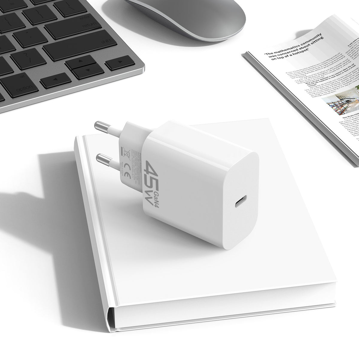 Polnilnik omrežja Blavec BC-7, 45W, 3A, 1 x USB-C, Bel