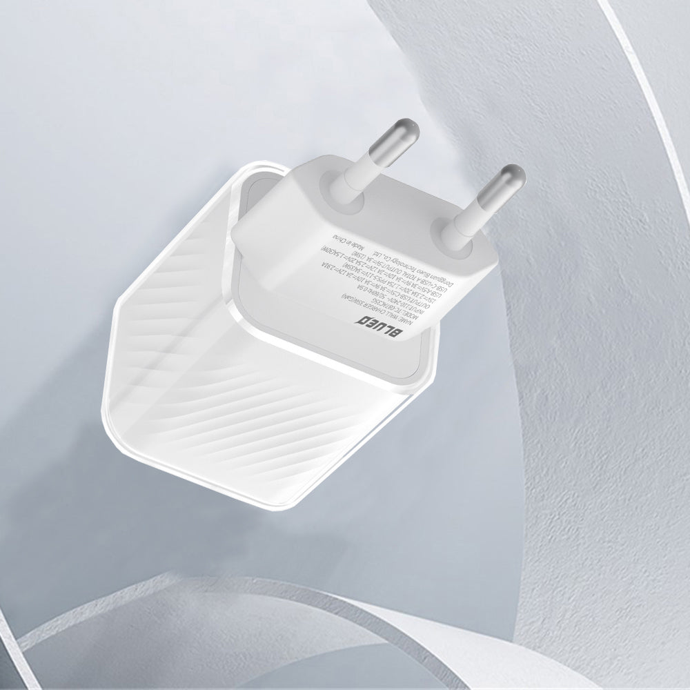 Polnilnik Blueo, 35W, 3A, 1 x USB-A - 1 x USB-C, Bel