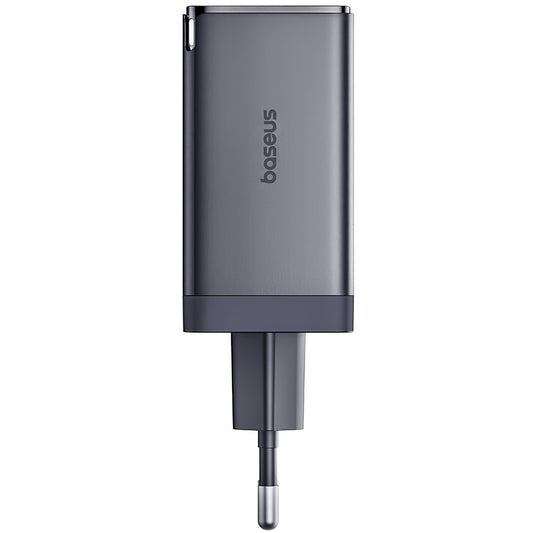 Baseus GaN5 Ultra USB-C kabelski omrežni polnilnik s kablom USB-C, 65 W, 3,25 A, 1 x USB-A - 2 x USB-C, siv P10110812827-Z1 P10110812827-Z1