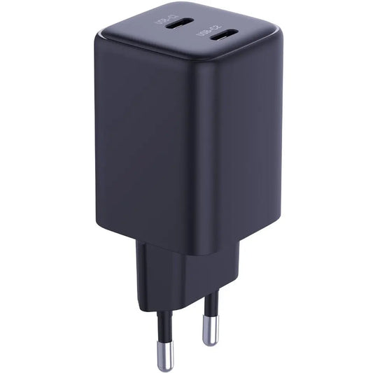3MK HyperCharger omrežni polnilnik s kablom USB-C, 45 W, 3A, 2 x USB-C, črn