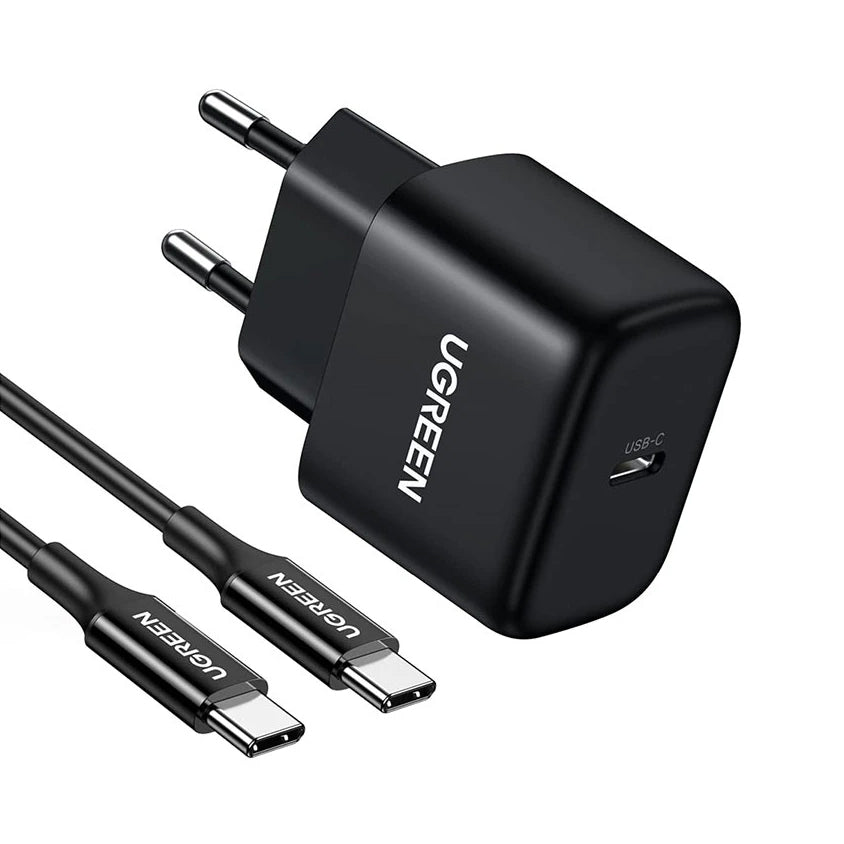 UGREEN CD250, 25 W, 3A, 1 x USB-C, 1 x USB-C, črna