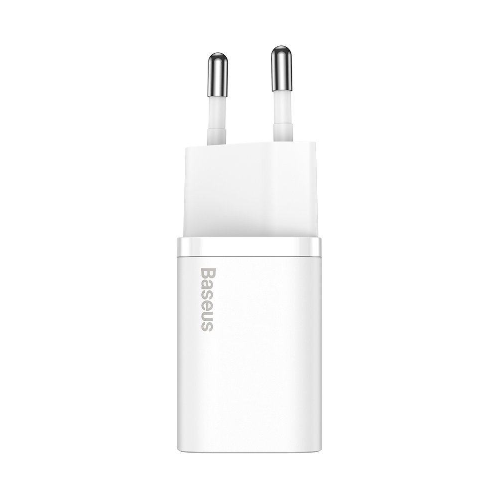 Baseus Super Si omrežni polnilnik s kablom Lightning, 20 W, 3A, 1 x USB-C, bel TZCCCSUP-B02