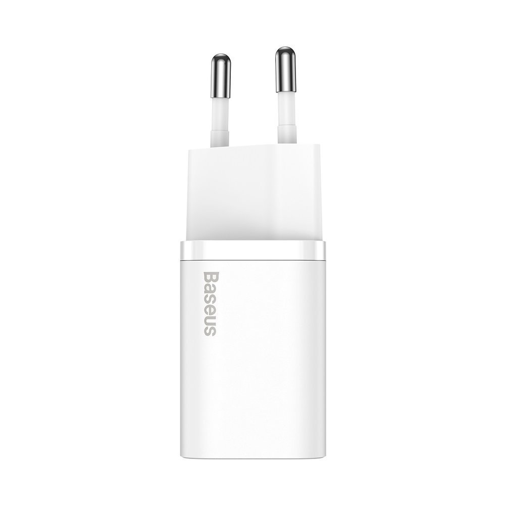 Omrežni polnilec z USB-C kablom Baseus Super Si, 25W, 3A, 1 x USB-C, bel TZCCSUP-L02