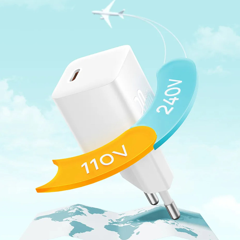 Baseus GaN5S Kabelski omrežni polnilnik USB-C GaN5S, 30 W, 3A, 1 x USB-C, bel P1011090902213-00