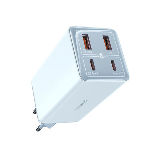 Polnilnik Baseus GaN6 Pro z USB-C kablom, 100W, 3.25A, 2 x USB-A - 2 x USB-C, modra P10162705312-00
