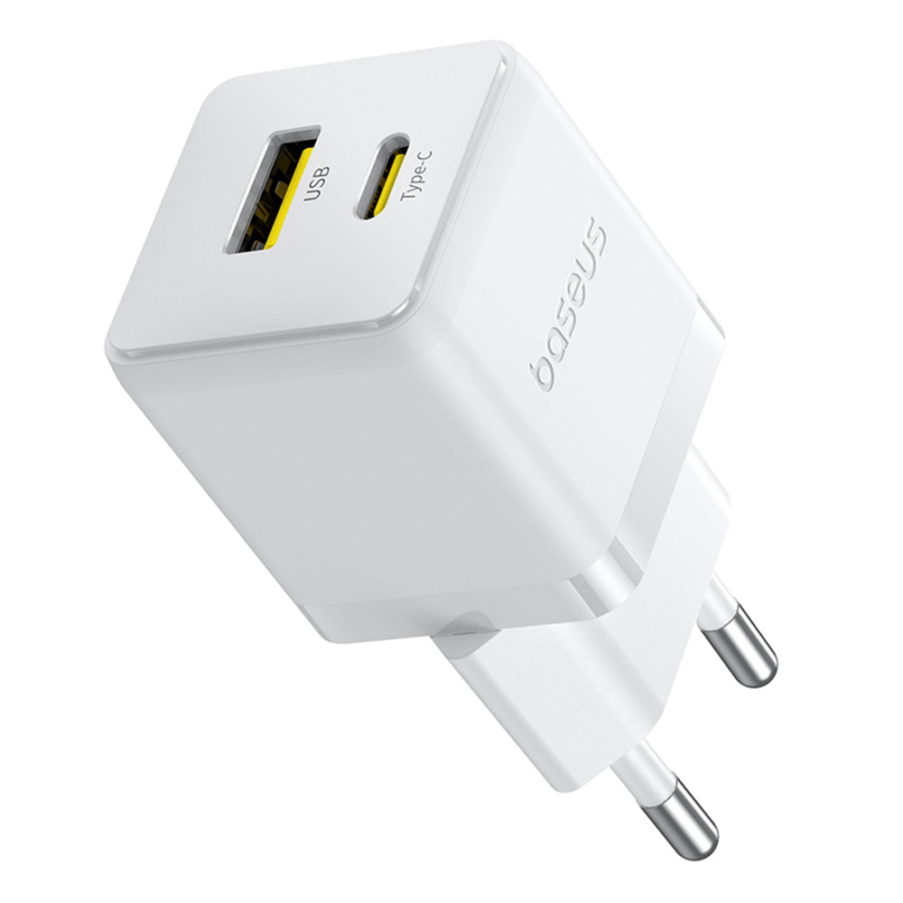Omrežni polnilec z USB-C kablom Baseus Palm, 30W, 3A, 1 x USB-A - 1 x USB-C, Bel P1011160A213-01