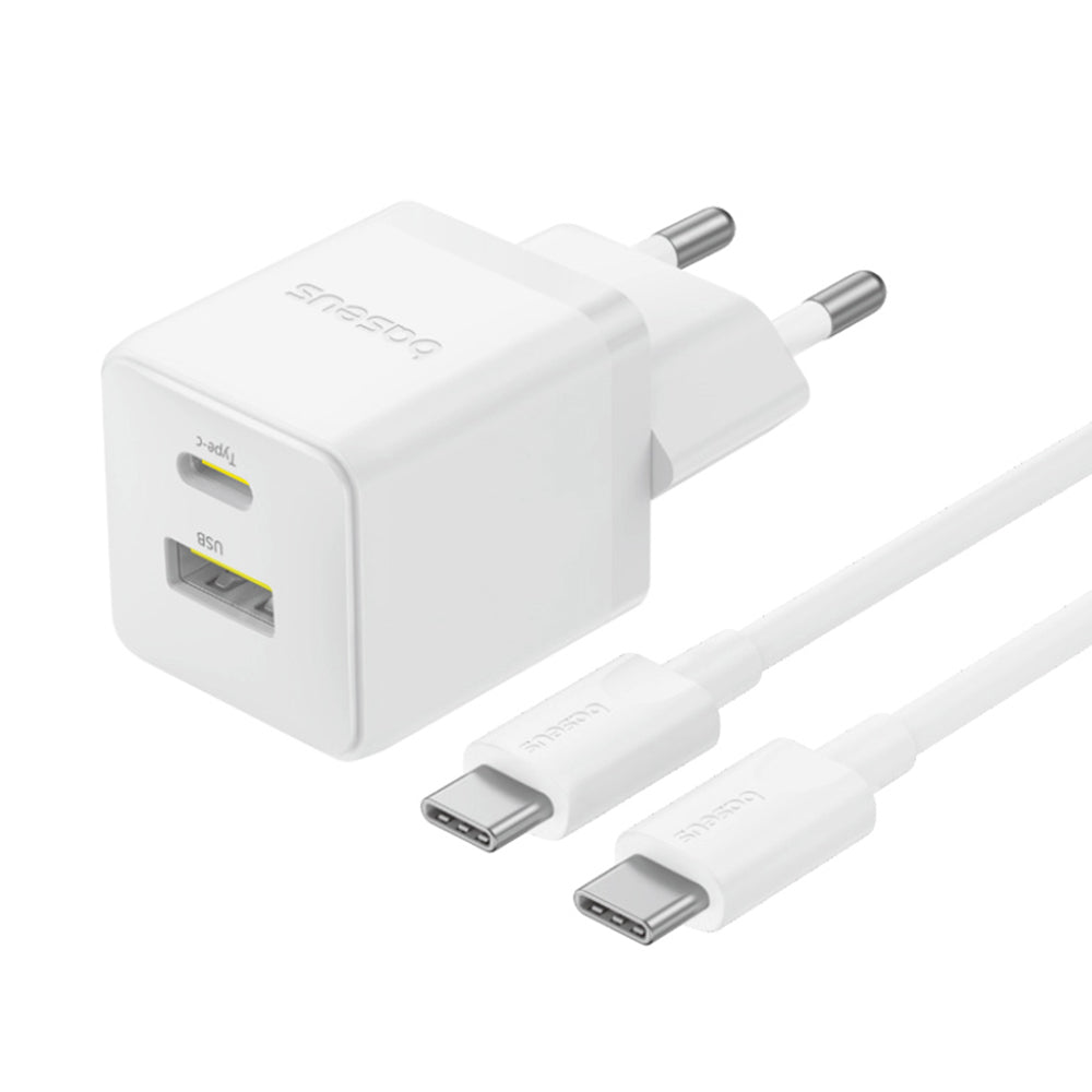 Omrežni polnilec z USB-C kablom Baseus Palm, 30W, 3A, 1 x USB-A - 1 x USB-C, Bel P1011160A213-01
