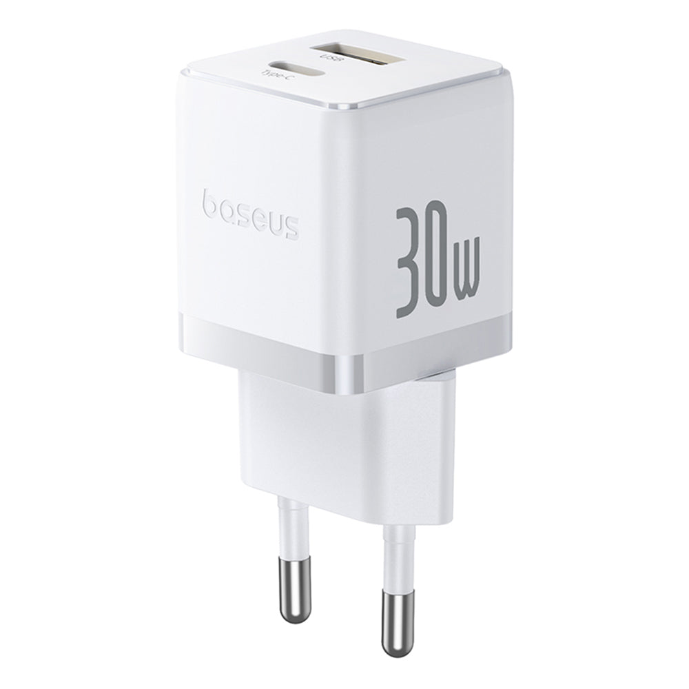 Omrežni polnilec z USB-C kablom Baseus Palm, 30W, 3A, 1 x USB-A - 1 x USB-C, Bel P1011160A213-01