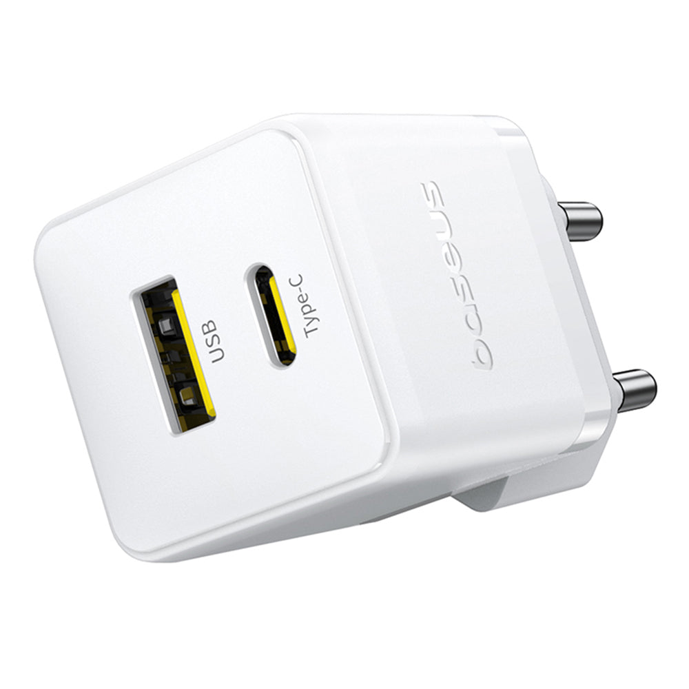 Omrežni polnilec z USB-C kablom Baseus Palm, 30W, 3A, 1 x USB-A - 1 x USB-C, Bel P1011160A213-01