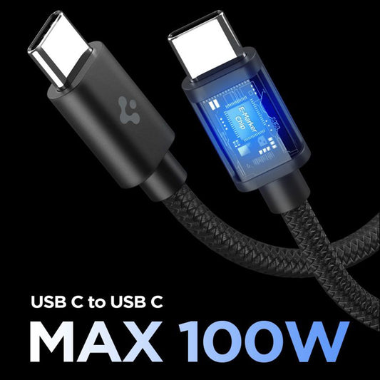 Omrežni polnilec s kablom USB-C Spigen EE451EU Essential, 45W, 3A, 1 x USB-C, Črn ACH09474