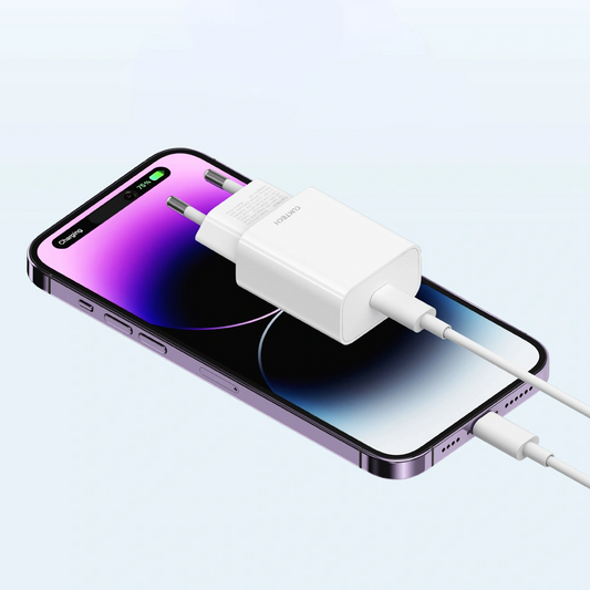 Omrežni polnilec Cuktech HA716C, 20W, 3A, 1 x USB-C, bel