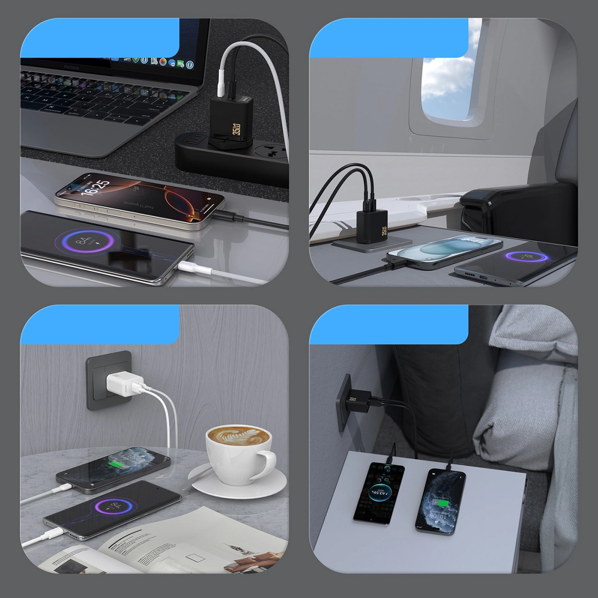 Omrežni polnilec Dudao A27 Max, 35W, 1 x USB-A - 1 x USB-C, Črn