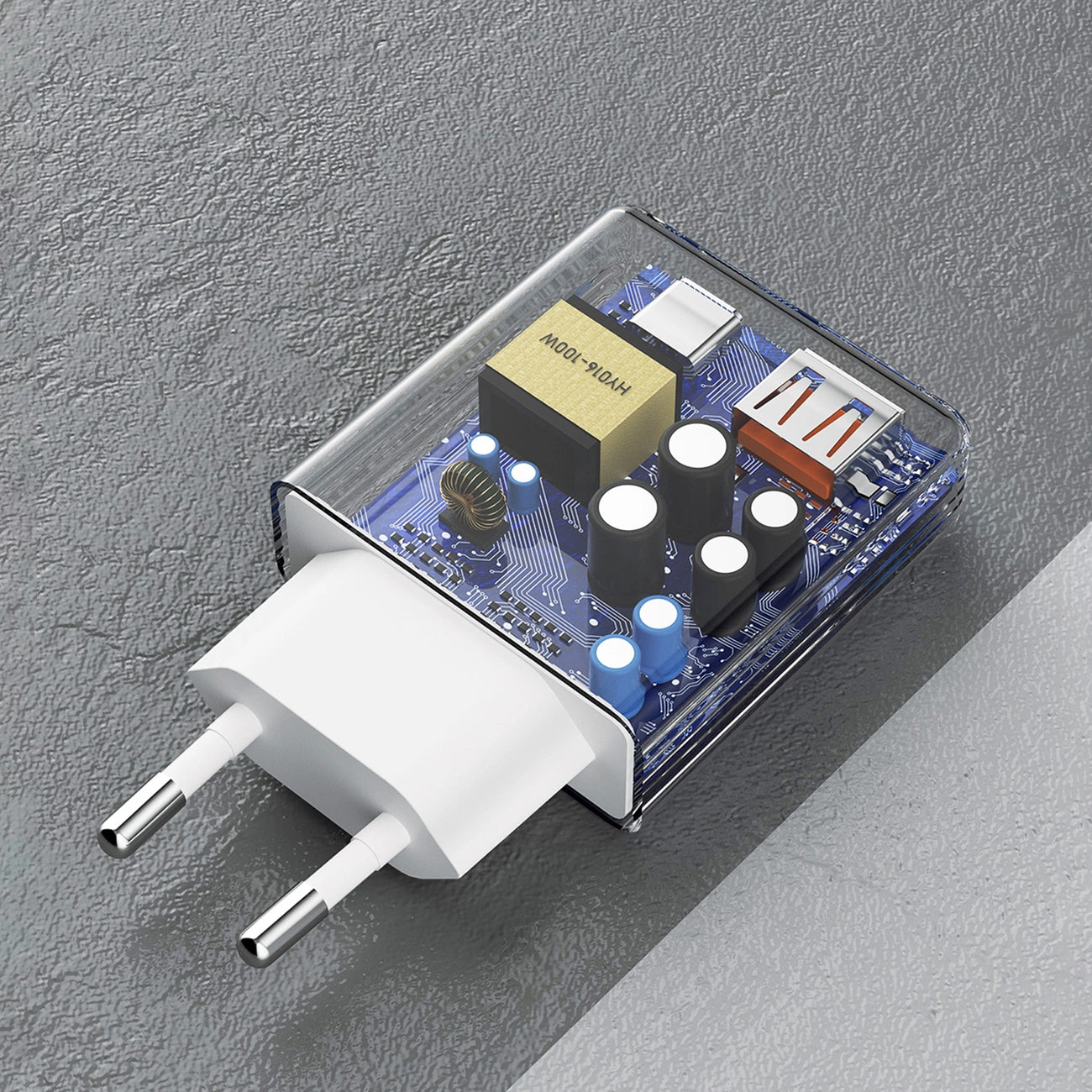 Omrežni polnilnik Dudao A30EU, 30 W, 3A, 1 x USB-A - 1 x USB-C, bel