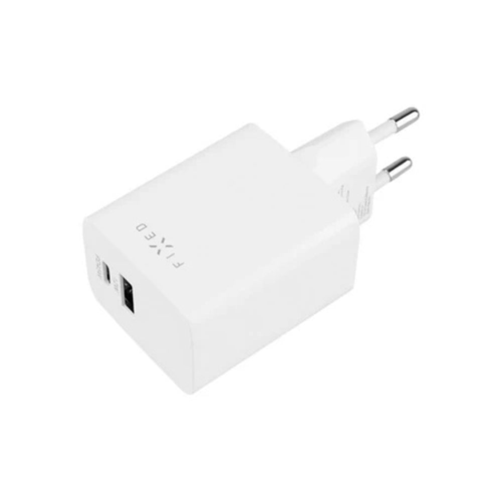 Polnilnik Fixed Mini, 45W, 3A, 1 x USB-A - 1 x USB-C, Bel