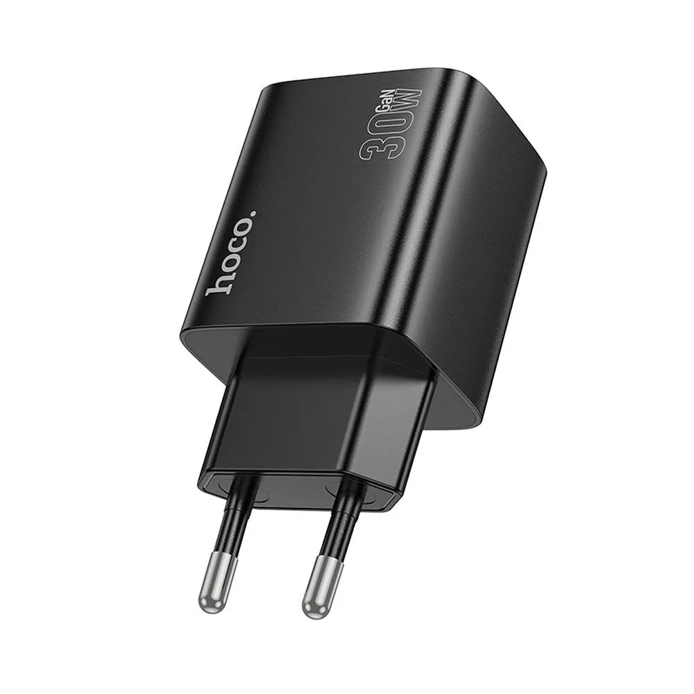 Polnilnik HOCO N56, 30W, 3A, 2 x USB-A - 2 x USB-C, črn