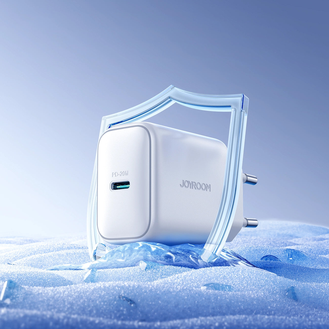 Polnilnik omrežja Joyroom JR-TCF20, 20W, 3A, 1 x USB-C, Bel