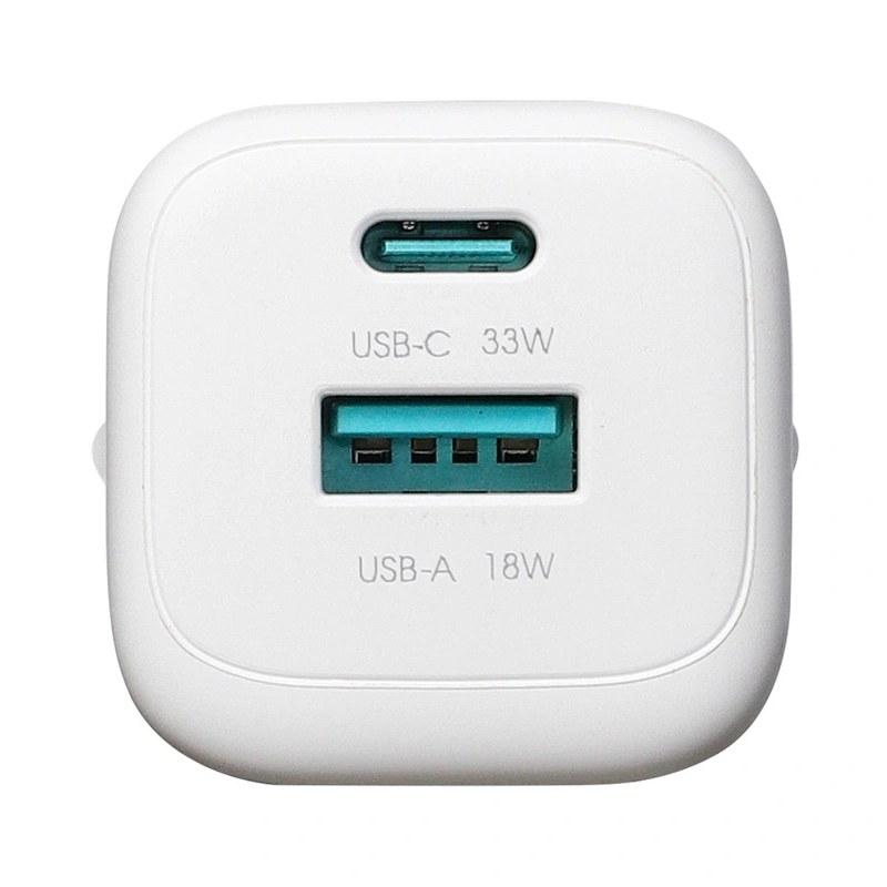 Joyroom JR-TG7 Network Charger, 33W, 3A, 1 x USB-A - 1 x USB-C, White