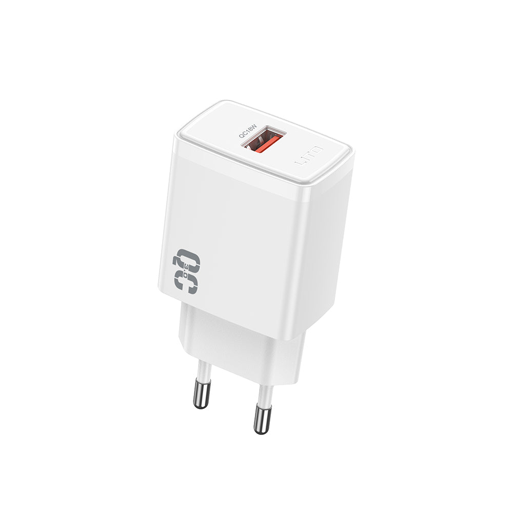 Polnilnik Lito LC08, 18W, 3A, 1 x USB-A, Bel
