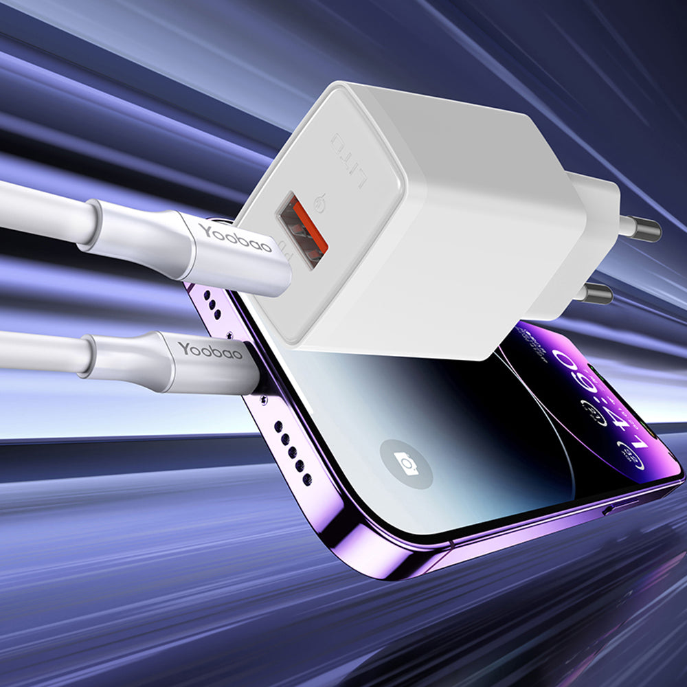 Polnilnik Lito LC09, 20W, 3A, 1 x USB-A - 1 x USB-C, Bel