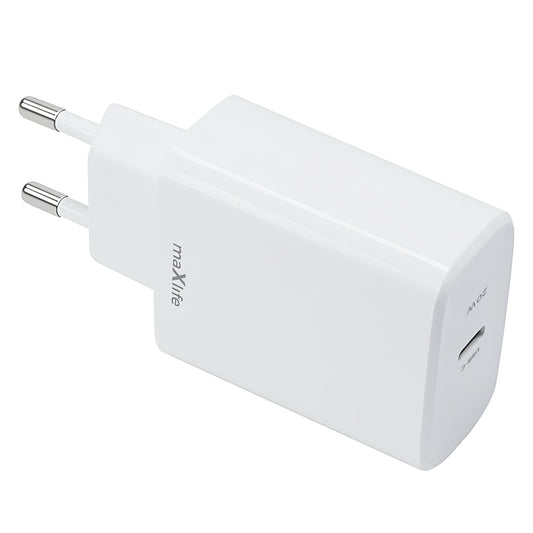 MaXlife MXTC-10-20C omrežni polnilnik, 20 W, 3A, 1 x USB-C, bel