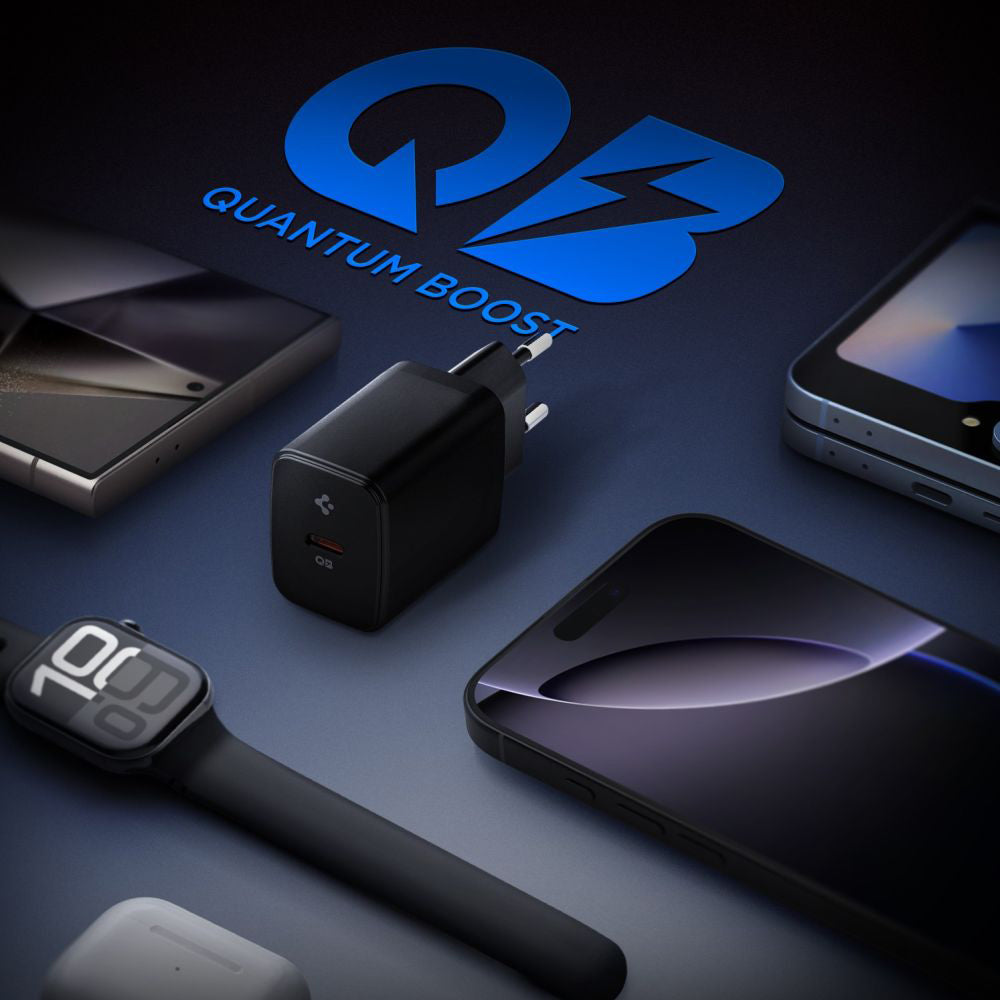 Polnilnik Spigen Essential, 20W, 3A, 1 x USB-C, črn
