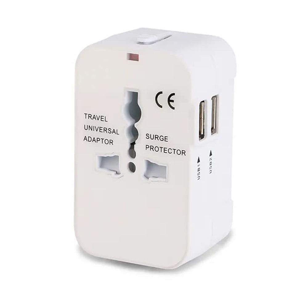 Polnilnik Techsuit HHT202 Travel, 10W, 2A, 2 x USB-A, Bel