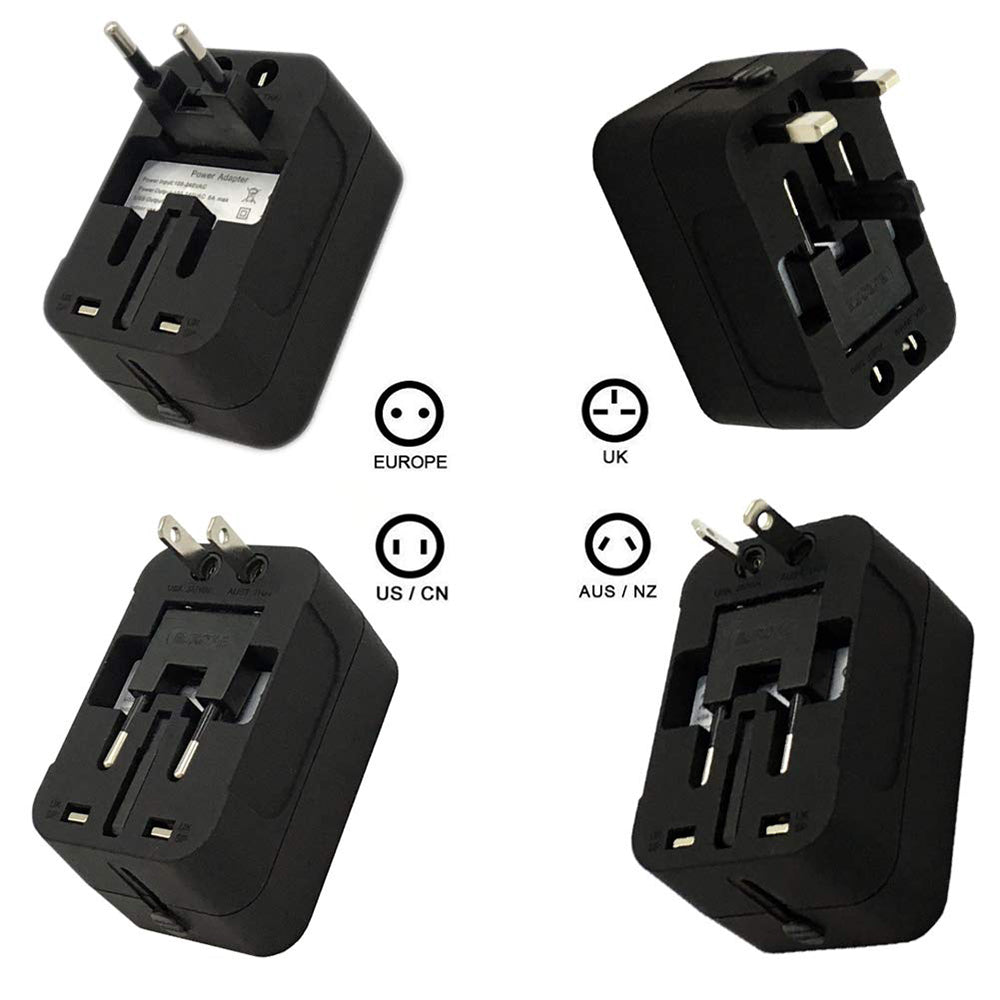 Polnilnik Techsuit HHT202 Travel, 10W, 2A, 2 x USB-A, Bel