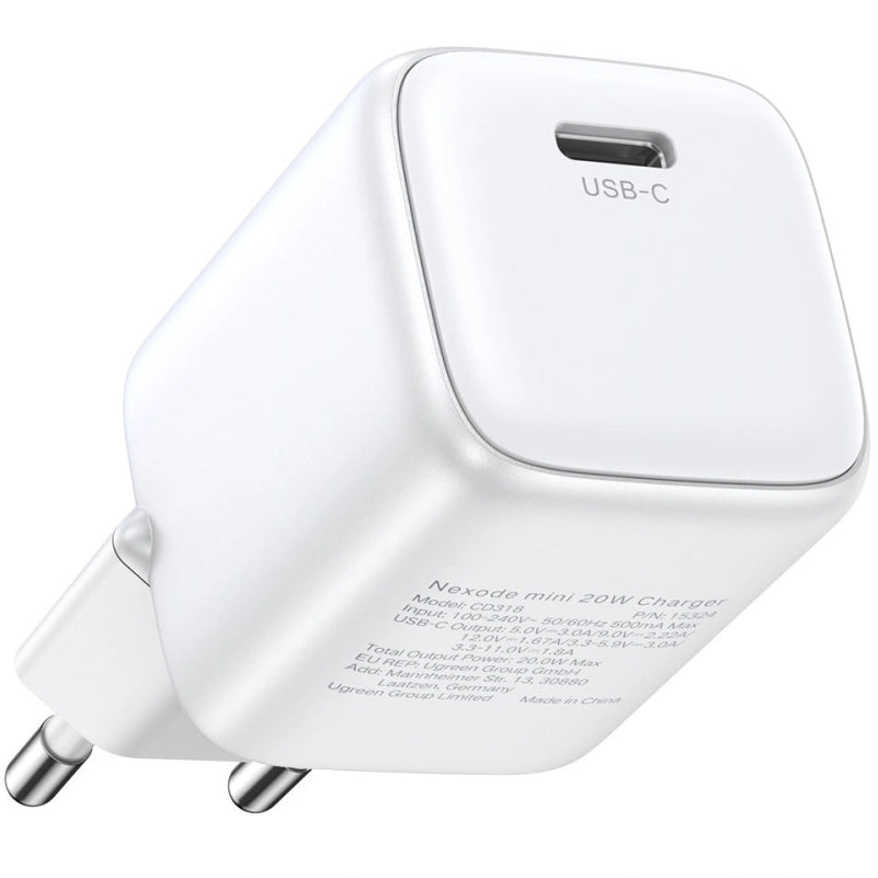 Network Charger UGREEN CD319, 30W, 3A, 1 x USB-C, White