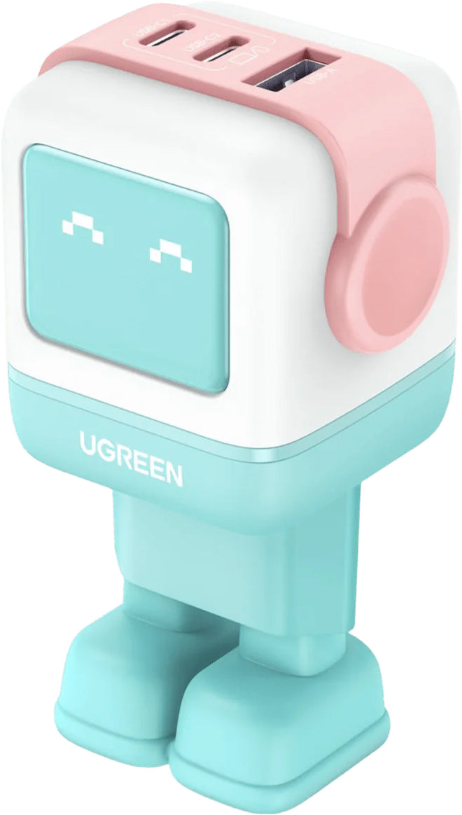 Polnilnik UGREEN CD361 Uno, 65W, 3.25A, 1 x USB-A - 2 x USB-C, Turkizna