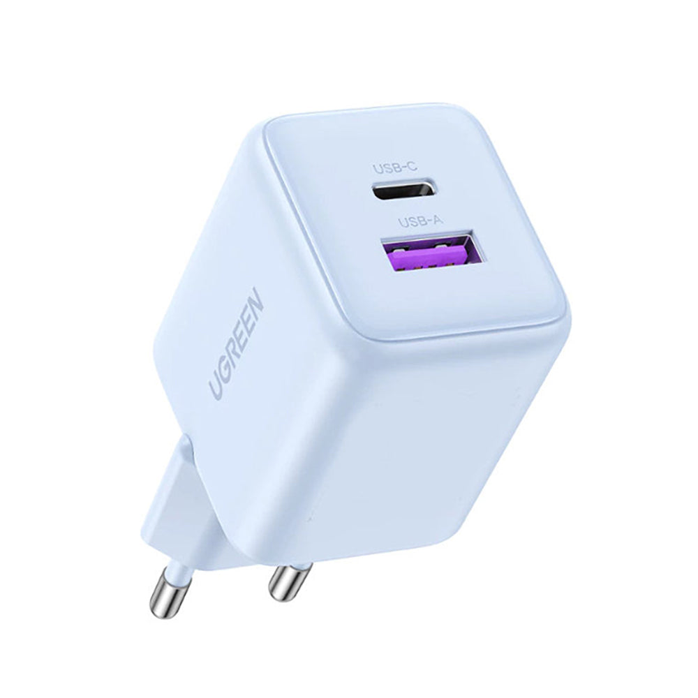 Polnilnik UGREEN X516, 30W, 3A, 1 x USB-A - 1 x USB-C, Modra