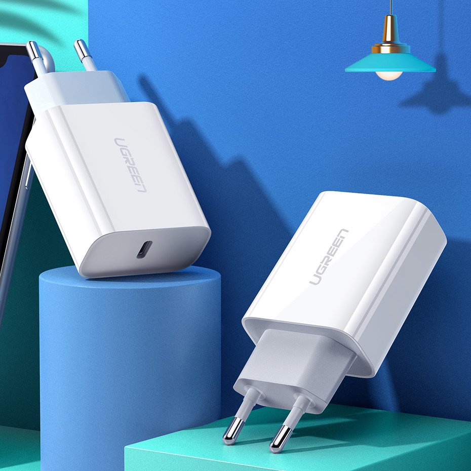 UGREEN CD137 Network Charger, 18W, 3A, 1 x USB-C, White