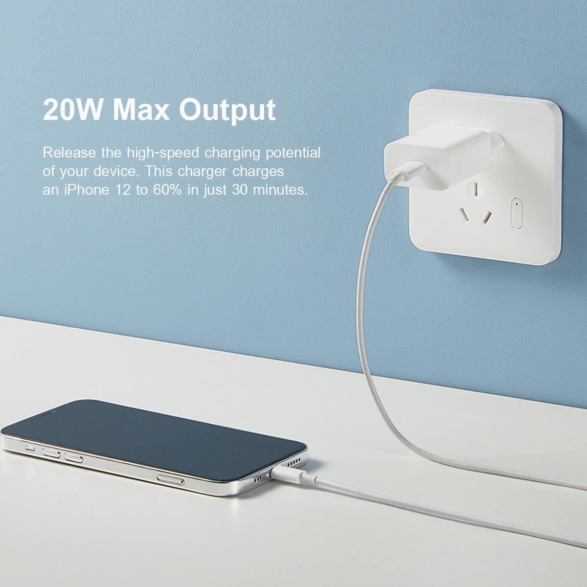 Xiaomi omrežni polnilnik, 20 W, 3A, 1 x USB-C, bel BHR4927GL