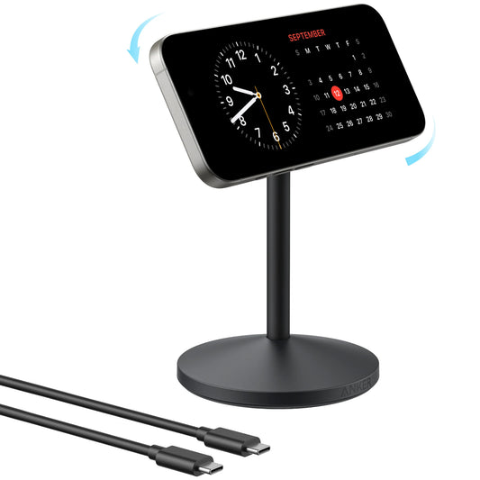 Brezžični omrežni polnilnik Anker MagGo Stand, 15W, 1.67A, Črn A25X1H11