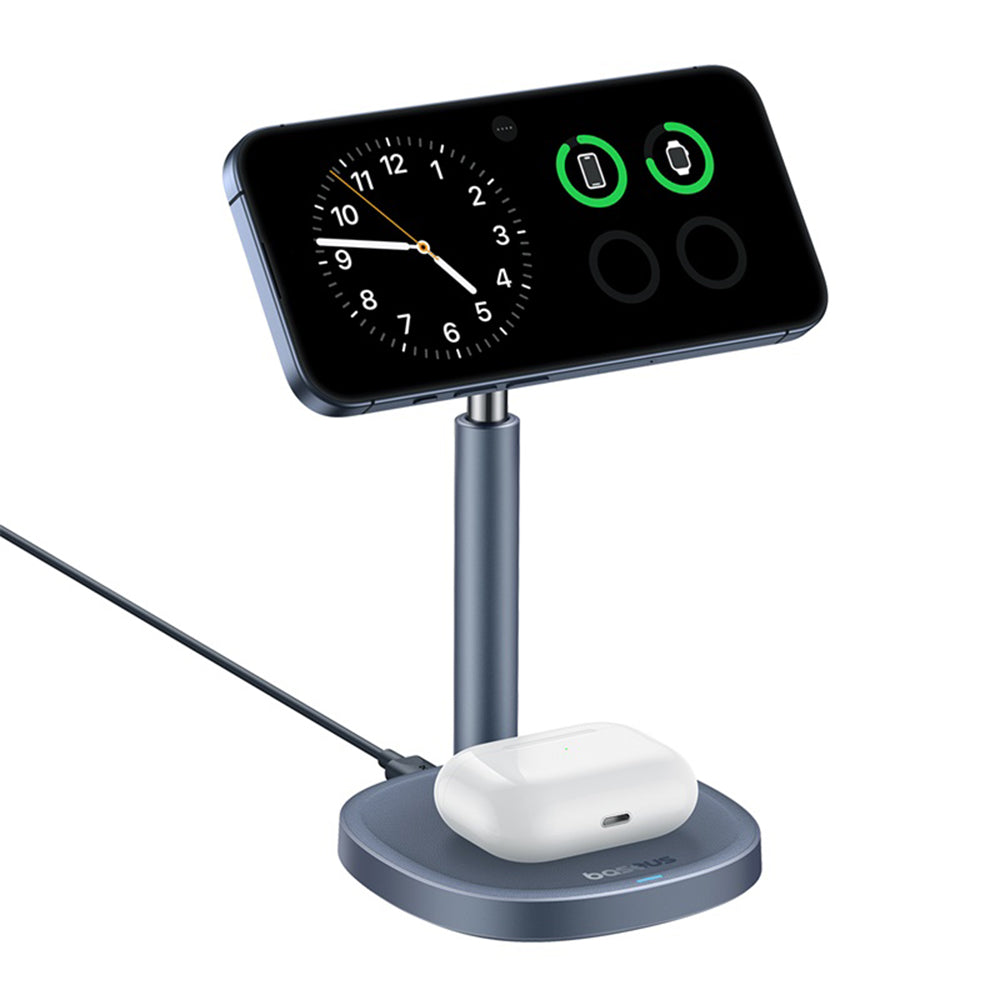 Brezžični omrežni polnilec Baseus Orbit 2 Pro 2in1, 20W, 1.67A, Siv P10273500813-00