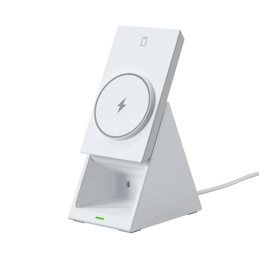Choetech T600 3v1 brezžični omrežni polnilnik, 15 W, 1,67 A, bel