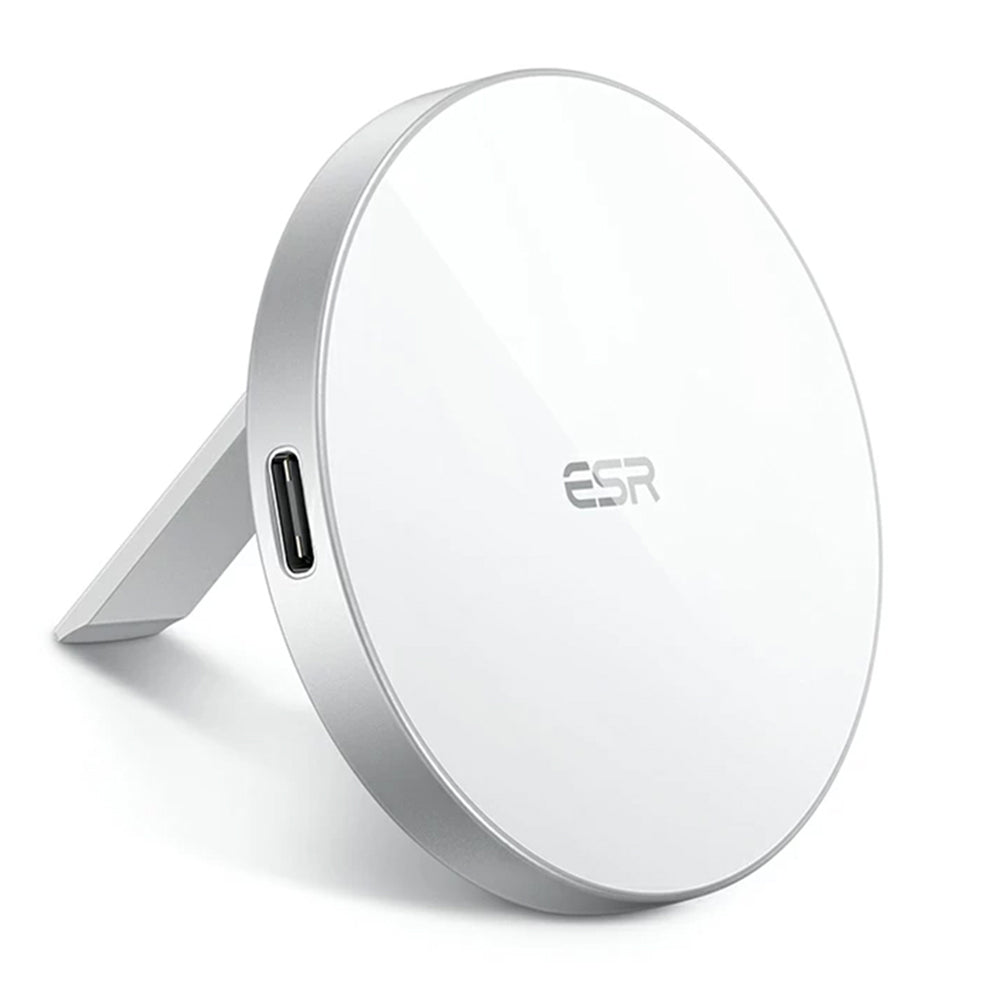 Brezžični omrežni polnilec ESR HaloLock, 15W, 1.67A, Bel
