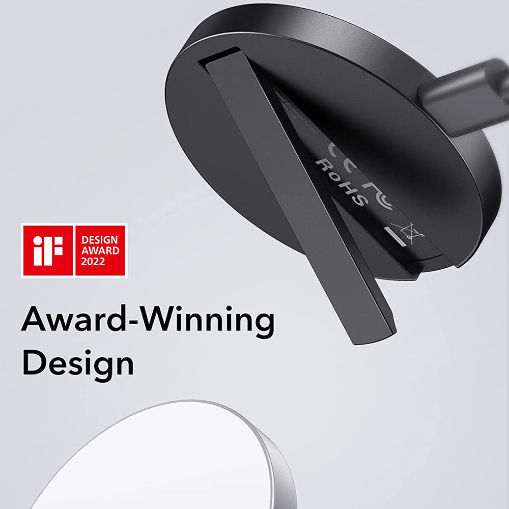 Brezžični omrežni polnilec ESR HaloLock, 15W, 1.67A, Bel